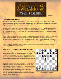 Overview of Chess 2 New Win Condition: Midline Invasion