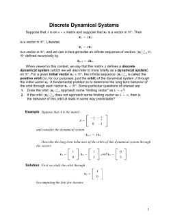 Discrete Dynamical Systems