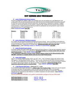 2017 Junior Program - Lakeland Golf Management