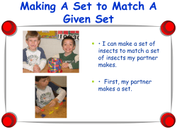 Making A Set to Match A Given Set