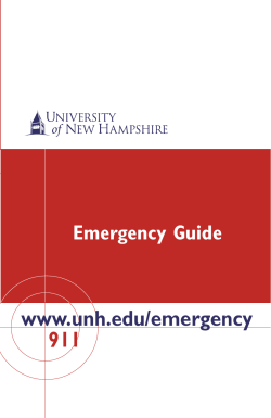 Emergency Guide - University of New Hampshire