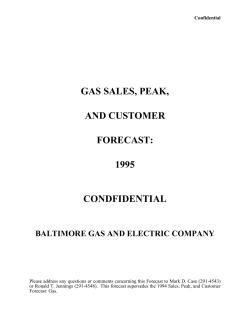 gas sales, peak - Maryland Public Service Commission