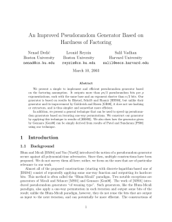 An Improved Pseudorandom Generator Based on Hardness of