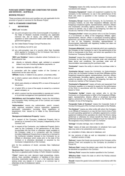 Purchase Order Terms and Conditions for Goods and Services