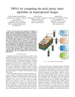 FPGA for computing the pixel purity index algorithm on