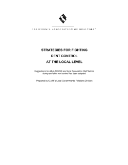 strategies for fighting rent control at the local level