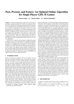 An Optimal Online Algorithm for Single-Player GDL