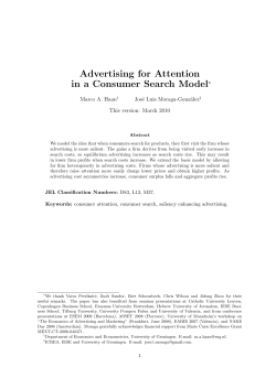 Advertising for Attention in a Consumer Search Model&lowast;