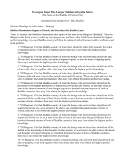 The Larger Sukhavativyuha Sutra