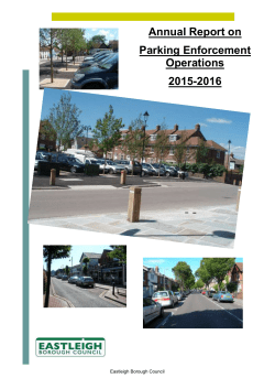 Parking Report 2015- 2016 - Eastleigh Borough Council