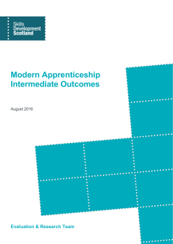 Modern Apprenticeship Intermediate Outcomes