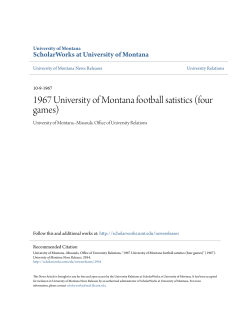1967 University of Montana football satistics (four games)