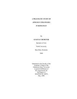a pragmatic study of apology strategies