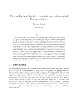 Partnerships and Loyalty Discounts in a Differentiated Products Market