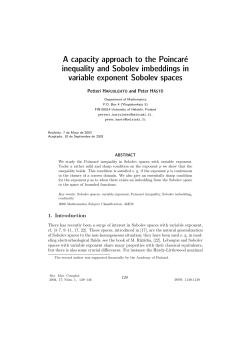 A capacity approach to the Poincar&eacute; inequality and Sobolev