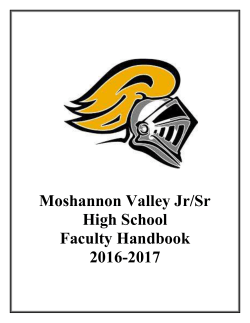 Teachers` Handbook - Moshannon Valley School District