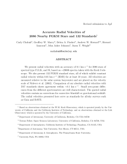 Accurate Radial Velocities of 2086 Nearby FGKM