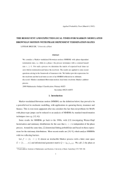 the resolvent and expected local times for