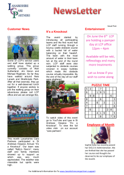 Issue #5 - Lanarkshire Care Partners