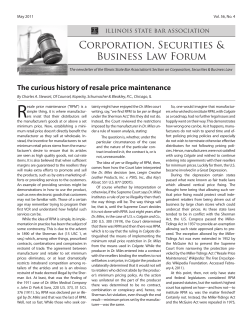 The Curious History of Resale Price Maintenance