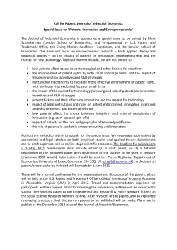 Call for Papers: Journal of Industrial Economics