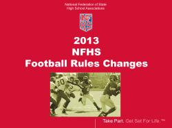 2013 NFHS Football Rules Changes