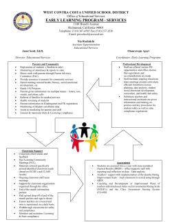File Now - WCCUSD Early Learning Department