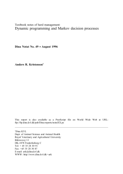 Dynamic programming and Markov decision processes