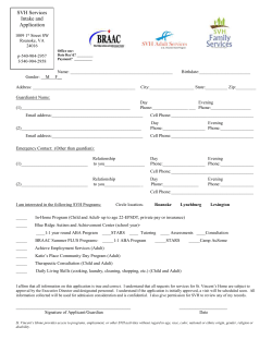 Student Application - Blue Ridge Autism and Achievement Center