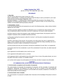 Indian Contract Act, 1872