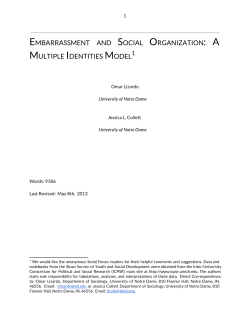 embarrassment and social organization: a multiple identities model