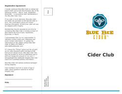 Cider Club - Blue Bee Cider