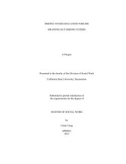 hmong voter education forum survey - Sacramento
