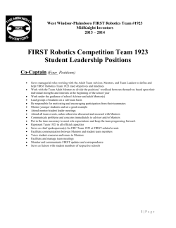 Team Captain(s) and Team Leaders: