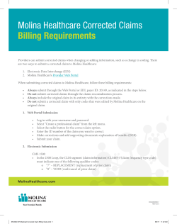 Corrected Claim Billing Guide