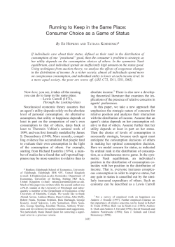 Running to Keep in the Same Place: Consumer Choice as a Game