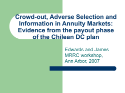Choices in the Payout Phase of a DC plan: the case