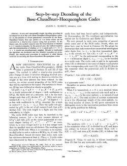 Step-by-step Decoding of the Bose-Chaudhuri