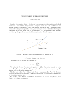 f (x) Tangent Line x0 x1