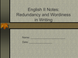 redundancy in writing