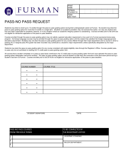 PASS-NO PASS REQUEST