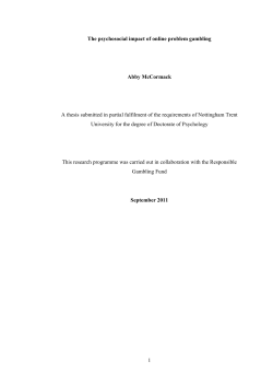 Chapter 1 - GambleAware InfoHub