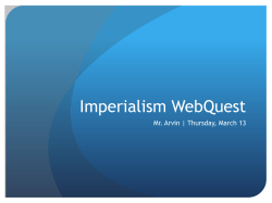 Imperialism WebQuest