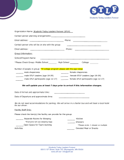 STLF Group Overnight Stay Request