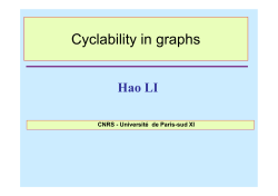 Hao Li: Cyclability in graphs