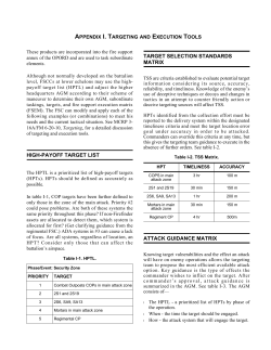 high-payoff target list target selection standards matrix attack