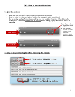 FAQ: How to use the video player To play the videos