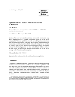 Equilibrium in a market with intermediation is