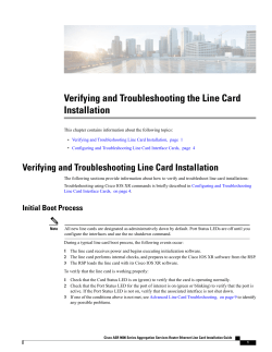 Verifying and Troubleshooting the Line Card Installation