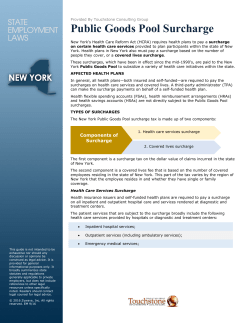 Public Goods Pool Surcharge - Touchstone Consulting Group